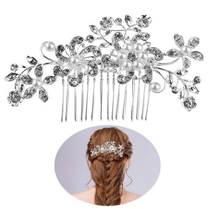 TINKSKY Beautiful Wedding Party Bridal Pearls Decor Flower Hairpin Hair Decoration
