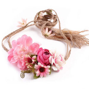 Women Girl Boho Flower Floral Hairband Headband Wreath Party Bride Wedding Beach Hair Accessories