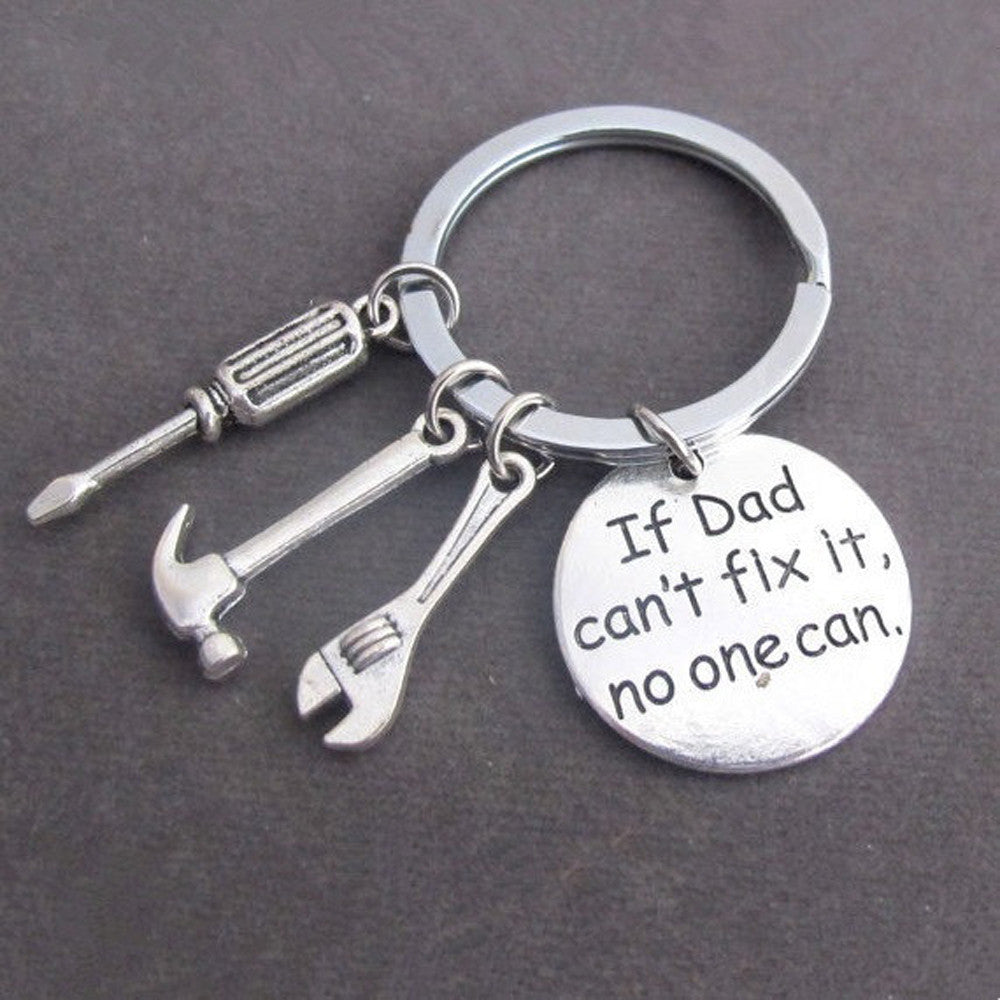 NEW Silver Keyring Hand Tools Keychain Gift For Dad